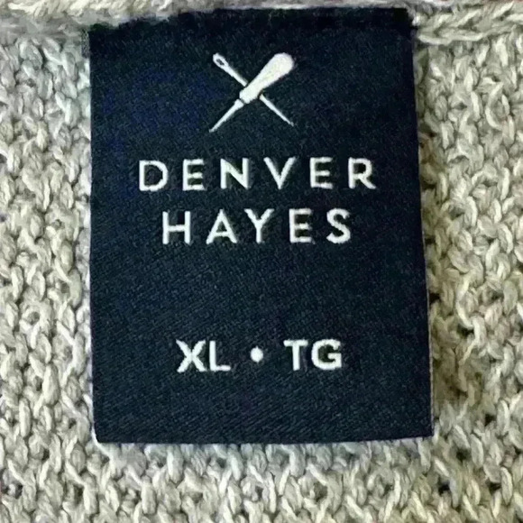 Denver Hayes 3/4 Sleeve Cable  Knit Scoop Neck Grey size XL - Picture 5 of 5